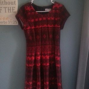 Shelby and Palmer black/red dress